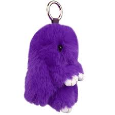 Fluffy Rabbit Key Ring