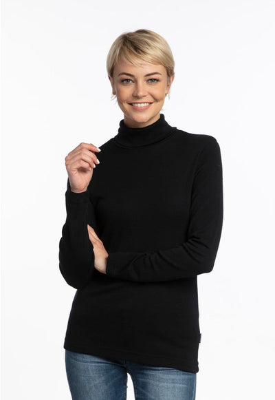 Merino Polo Neck Top- Bay Road