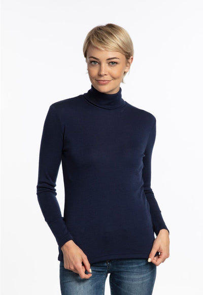 Merino Polo Neck Top- Bay Road