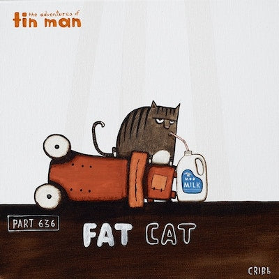 FAT CAT   Notecard Framed