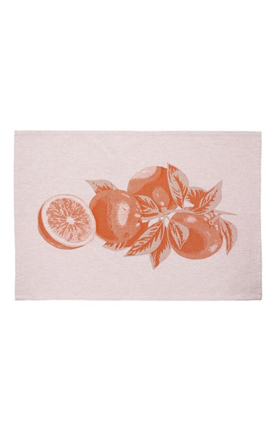 Casafina Tea Towel Set 2 ORANGE LEAVES